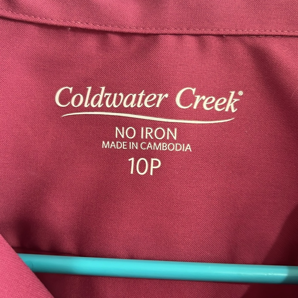 Mauve Coldwater Creek, no iron size 10P shirt. Great color. Great condition - Picture 2 of 3